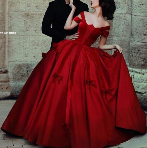 red princess gown