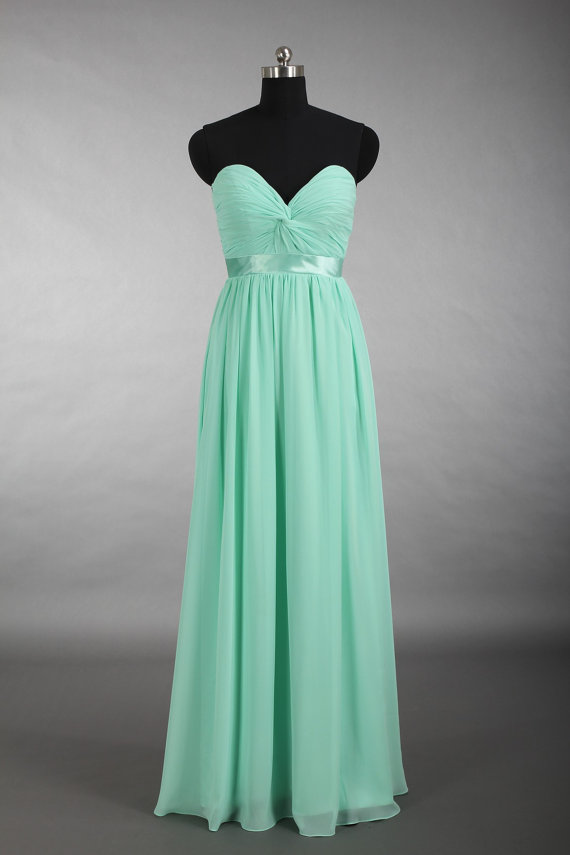 Long Bridesmaid Dress Mint Green Bridesmaid Dress Sweetheart Bridesmaid Dress Elegant 6012